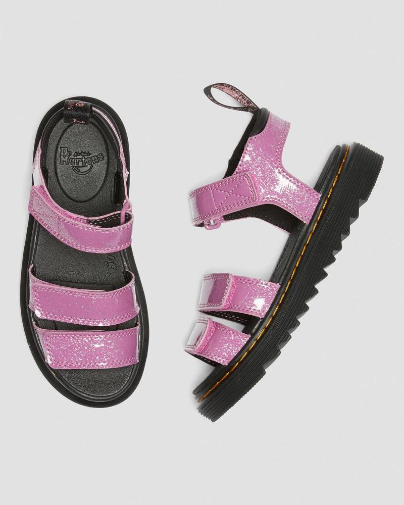 Sandalias Dr Martens Junior Klaire Glitter Niños Rosas | MX 109ILH